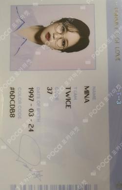 Formula of Love: O＋T=＜3 SCIENTIST ID CARD MINA photocard image