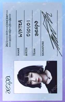 2023 aespa 1st Concert SYNK : HYPER LINE ID CARD + FANLIGHT DECO STICKER SET