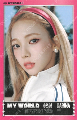 Pocamarket, aespa KARINA MY WORLD Zine Ver. Trading Card Set K-pop