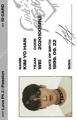 Love Pt.2 : Passion ID CARD KIMYOHAN photocard image