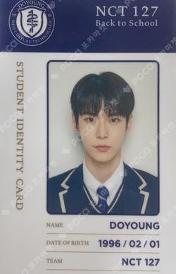 2019 NCT 127 BACK TO SCHOOL KIT DOYOUNG photocard image