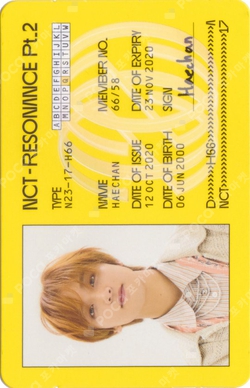 Pocamarket, NCT HAECHAN RESONANCE Pt.2 Departure Ver. K-pop Photocard