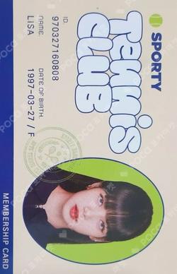 BLACKPINK THE GAME PHOTOCARD COLLECTION SPORTY BLACKPINK LISA photocard image