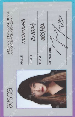 2023 aespa 1st Concert SYNK : HYPER LINE ID CARD + FANLIGHT DECO STICKER SET