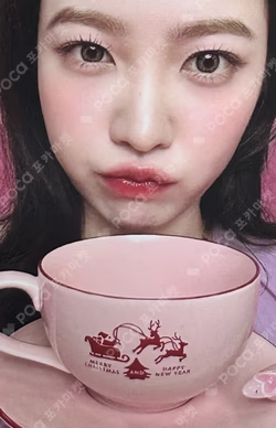 2024 PINK CHRISTMAS CUP & SAUCER SET YERI photocard image