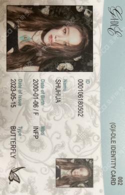 I feel Butterfly Ver. SHUHUA photocard image