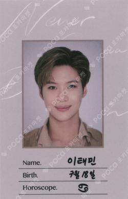 Beyond LIVE TAEMIN : N.G.D.A ID CARD + DECO STICKER SET TAEMIN photocard image