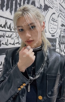 Stray Kids World Tour dominATE SEOUL POP-UP CAFE SKZOO PIN BUTTON & COVER KEYRING SET FELIX photocard image