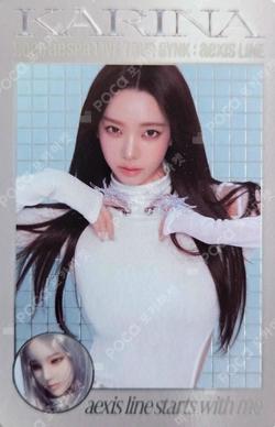2025 aespa LIVE TOUR SYNK : aeXIS LINE RANDOM TRADING CARD SET Y ver. KARINA photocard image