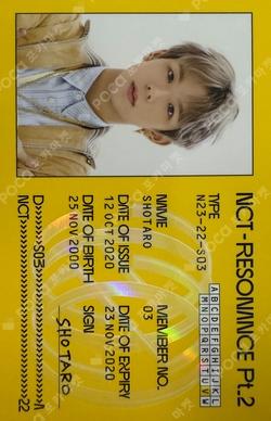 RESONANCE Pt.2 Departure Ver. SHOTARO photocard image