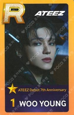 ATEEZ Debut 7th Anniversary [A TO Z : Anchor, Encore] SUPERSTAR ATEEZ PLAY EVENT WOOYOUNG photocard image
