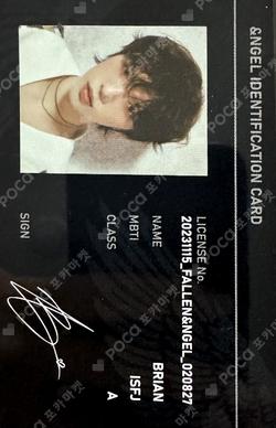 2025 AMPERS&ONE FAN-CON [Fallen &ngel] PHOTO POUCH SET BRIAN photocard image