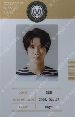 2021 WayV BACK TO SCHOOL KIT TEN photocard image