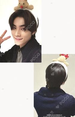 2023 PINK CHRISTMAS ACRYLIC TURNING STAND SET XIAOJUN photocard image