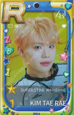 SUPERSTAR WAKEONE ZEROBASEONE #1 PACKAGE KIM TAERAE photocard image