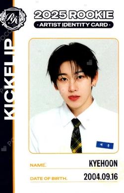 TELECA COLLECTION CARD 2025 K-POP ROOKIE RARE Kyehoon photocard image