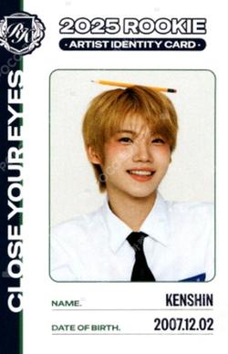 TELECA COLLECTION CARD 2025 K-POP ROOKIE RARE KENSHIN photocard image