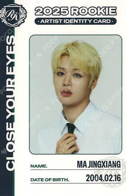 TELECA COLLECTION CARD 2025 K-POP ROOKIE RARE Ma Jingxiang photocard image