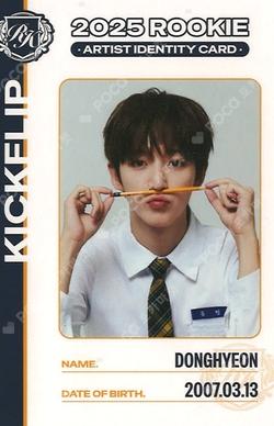 TELECA COLLECTION CARD 2025 K-POP ROOKIE RARE Donghyeon photocard image