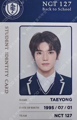 2019 NCT 127 BACK TO SCHOOL KIT TAEYONG photocard image