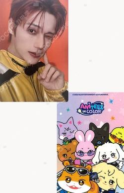 ATEEZ X ANITEEZ POP-UP STORE ANITEEZ IN COLOR RETRO STICKER BOOK WOOYOUNG photocard image