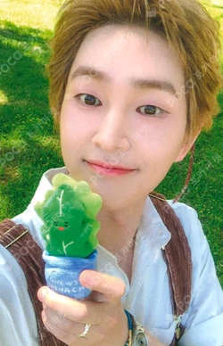 PERCENT (%) POP-UP STORE SPINACH PLUSH DOLL ONEW photocard image