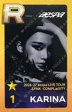 2026-27 aespa LIVE TOUR -SYNK : COMPLaeXITY SuperStarSMTOWN KARINA photocard image