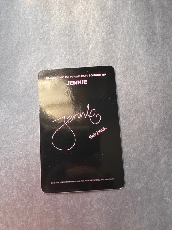 BLACKPINK JENNIE 'Jennie square up black version' Photocard | Sold