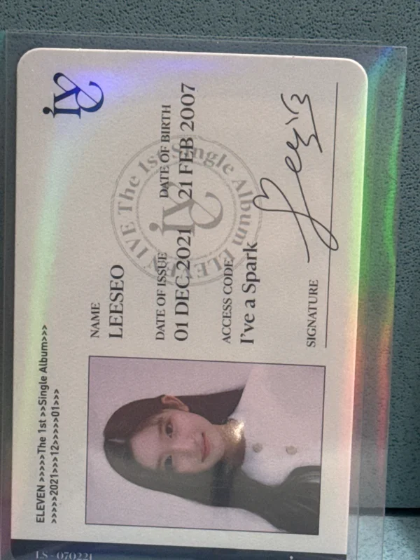 Pocamarket, IVE LEESEO Ive Eleven Id Card K-pop Photocard