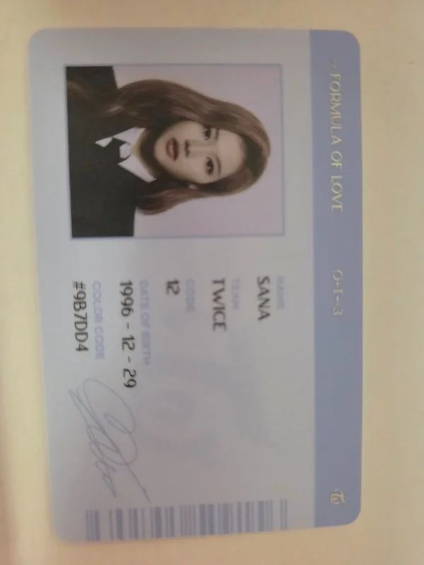 Formula of Love: O+T=<3 SCIENTIST ID CARD