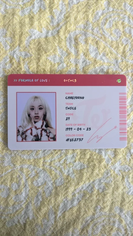 Formula of Love: O+T=<3 SCIENTIST ID CARD