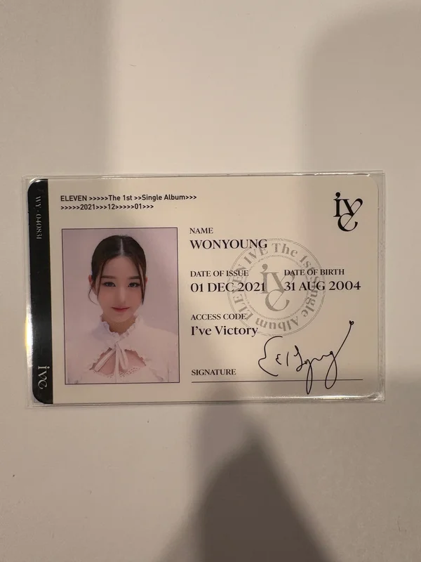 Wonyoung -Ive Eleven Id Card