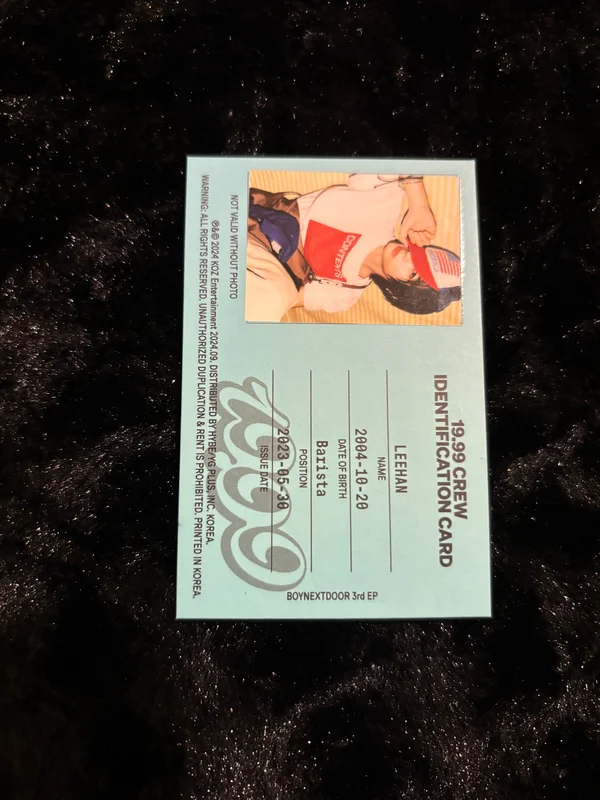 Leehan 19.99 ID Card
