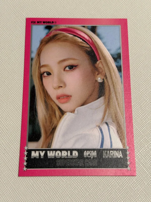 Pocamarket, aespa KARINA MY WORLD Zine Ver. Trading Card Set K-pop