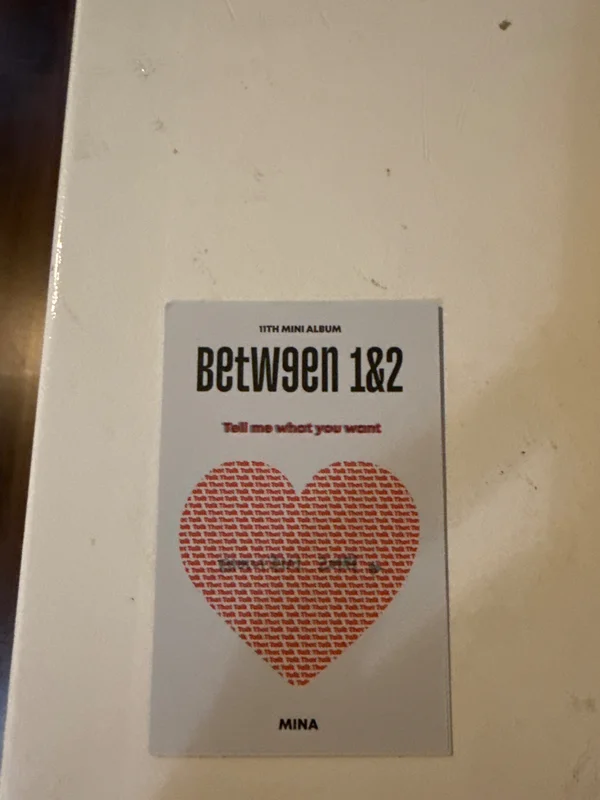 BETWEEN 1&2 MESSAGE PHOTOCARD