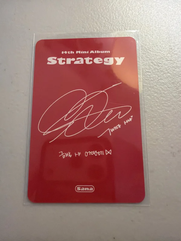 TWICE SANA 'STRATEGY' Photocard | Sold by more_and_more | Used of