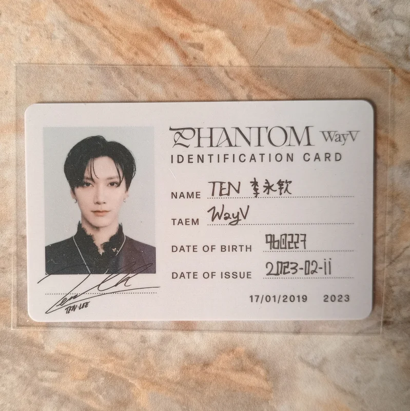 2023 WayV Fanmeeting Tour Phantom ID CARD + FANLIGHT DECO STICKER SET