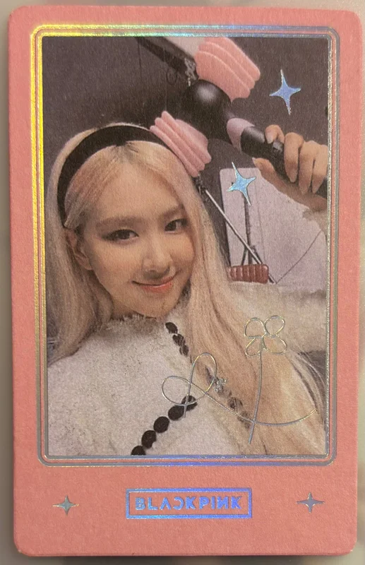 Rose limited edition lightstick photocard