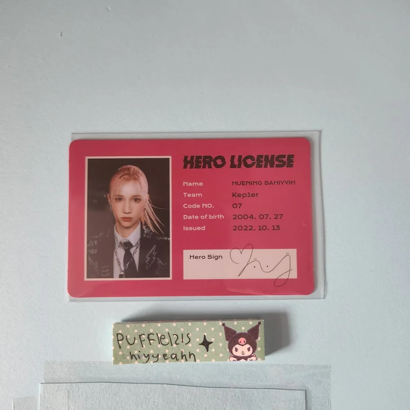 Kep1er Huening Bahiyyih Troubleshooter Hero License ID Card
