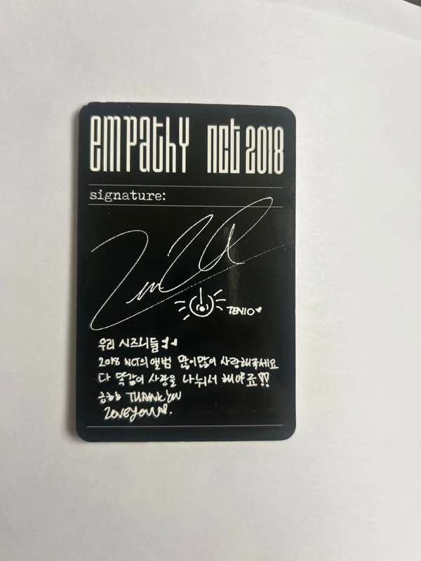 公式 トレカ テン Empathy エンパシー NCT NCT2018 WayV 公式 トレカ テン Empathy エンパシー NCT NCT2018 WayV NCT - NCT