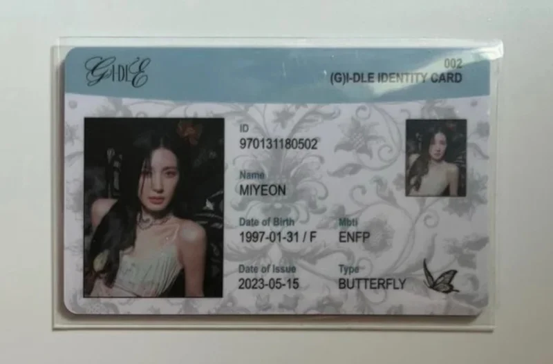 I-DLE Miyeon I Feel Butterfly Ver Identity Card