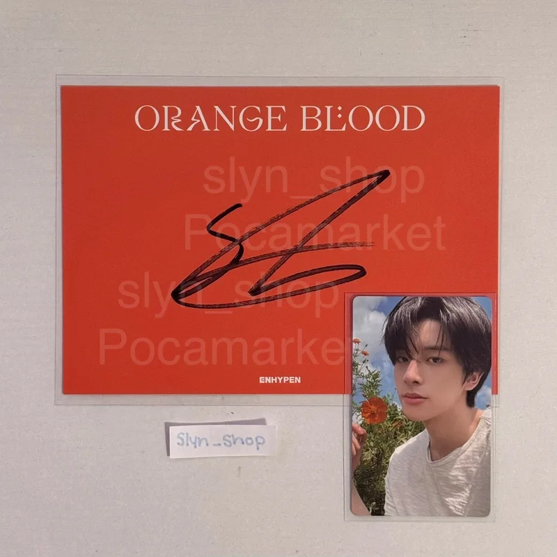 SIGNED POSTCARD SET ORANGE BLOOD Weverse Albums ver.