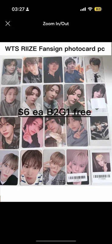 RIIZING EUNSEOK MAKESTAR FANSIGN PHOTOCARD