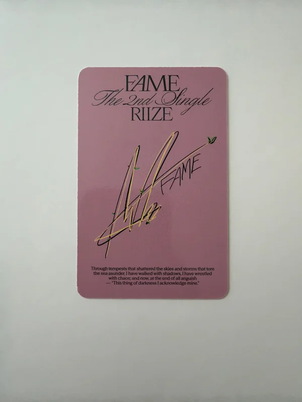 RIIZE ANTON 'Fame' Photocard | Sold by ville0o | Used of Pocamarket